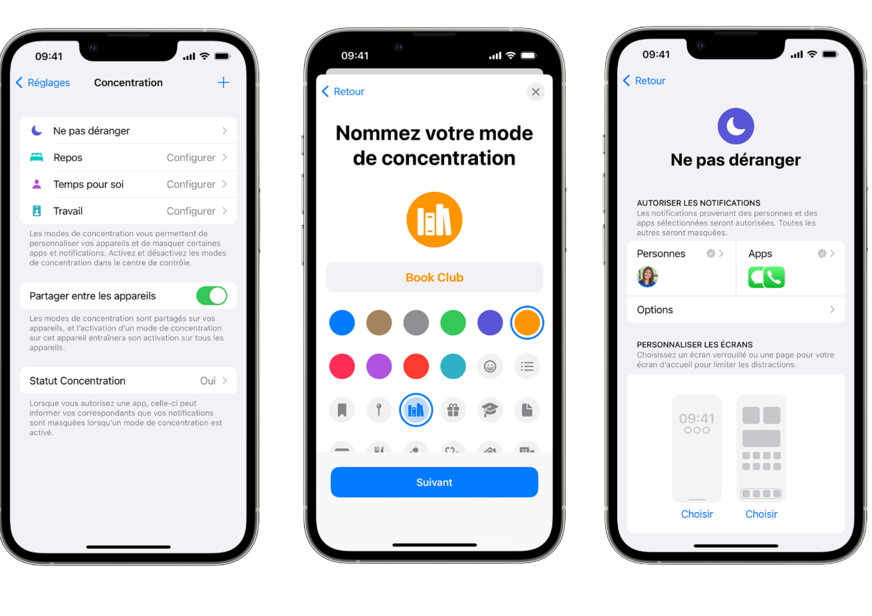 mode concentration repos apple watch